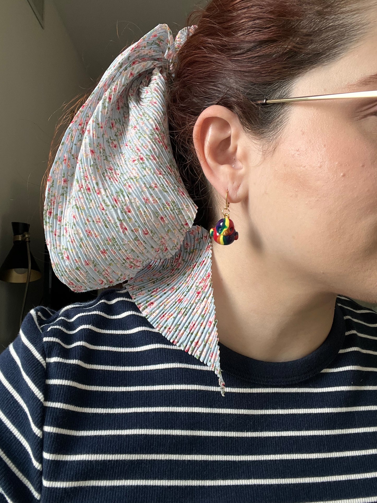 patou rainbow pride dangle earrings