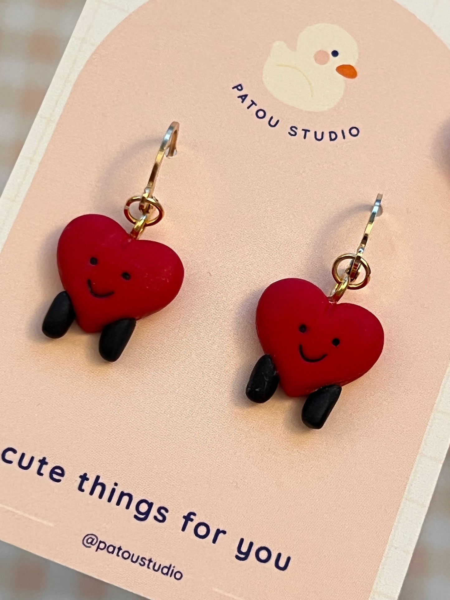 heart jelly inspired miniature ~ dangle earrings