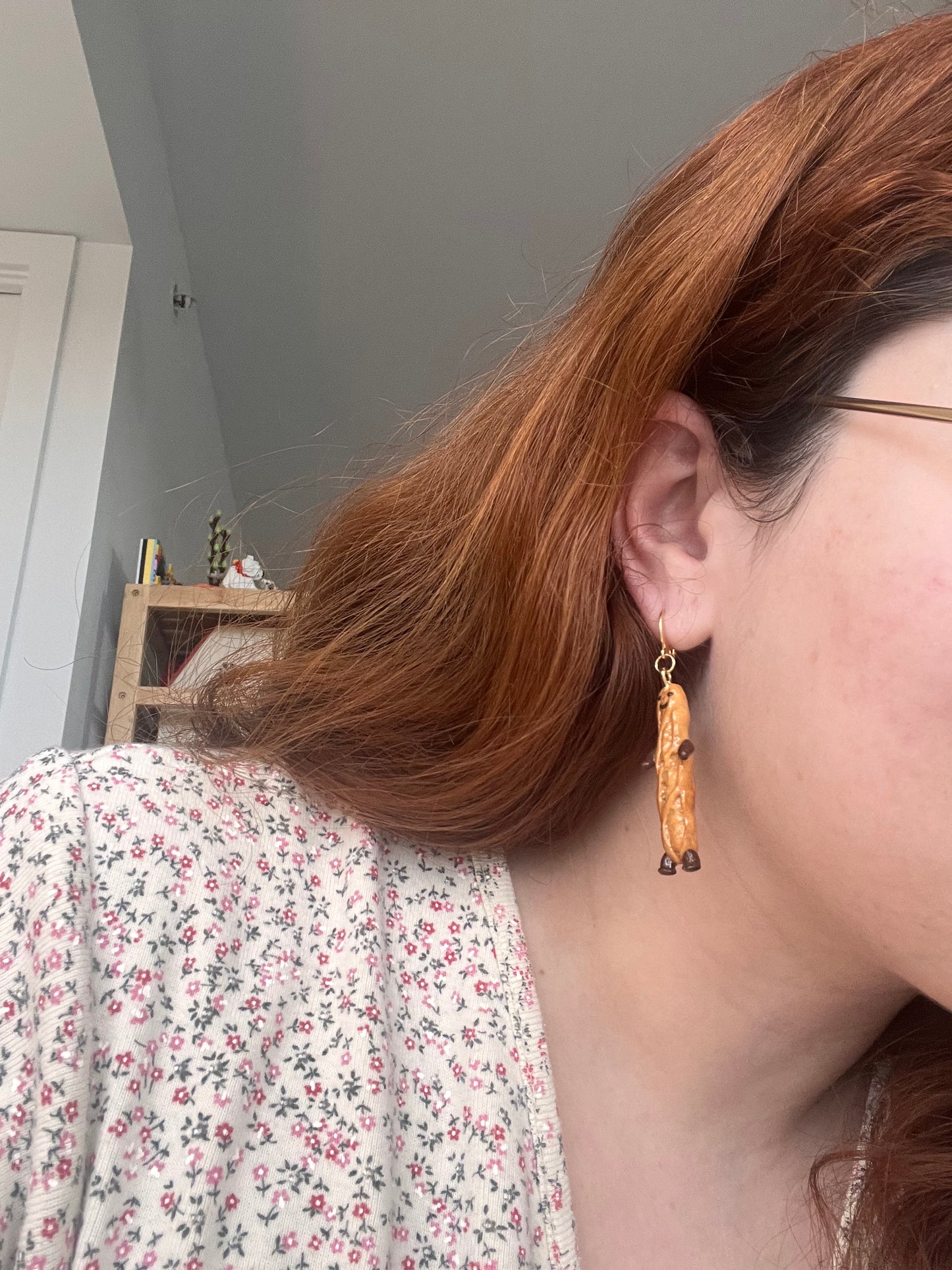 baguette jellycat inspired dangle earrings