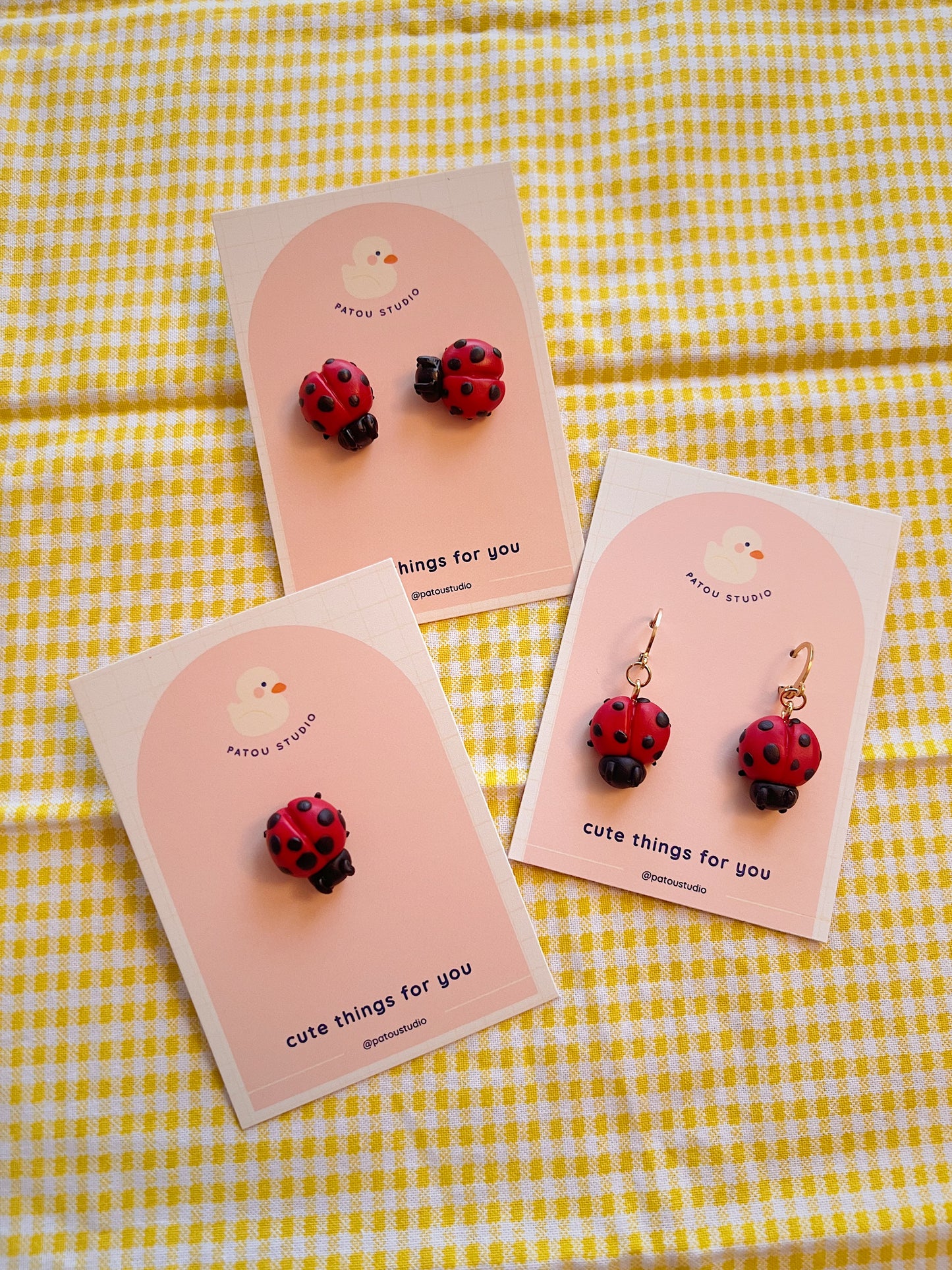 small ladybug pin
