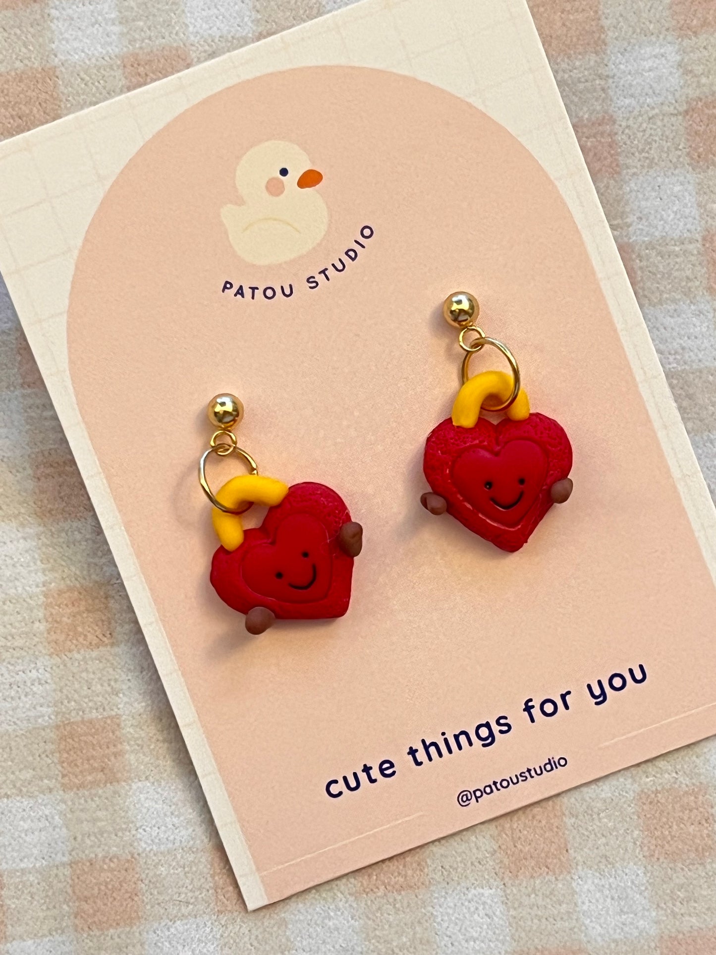 heart locker jelly inspired miniature ~ dangle earrings