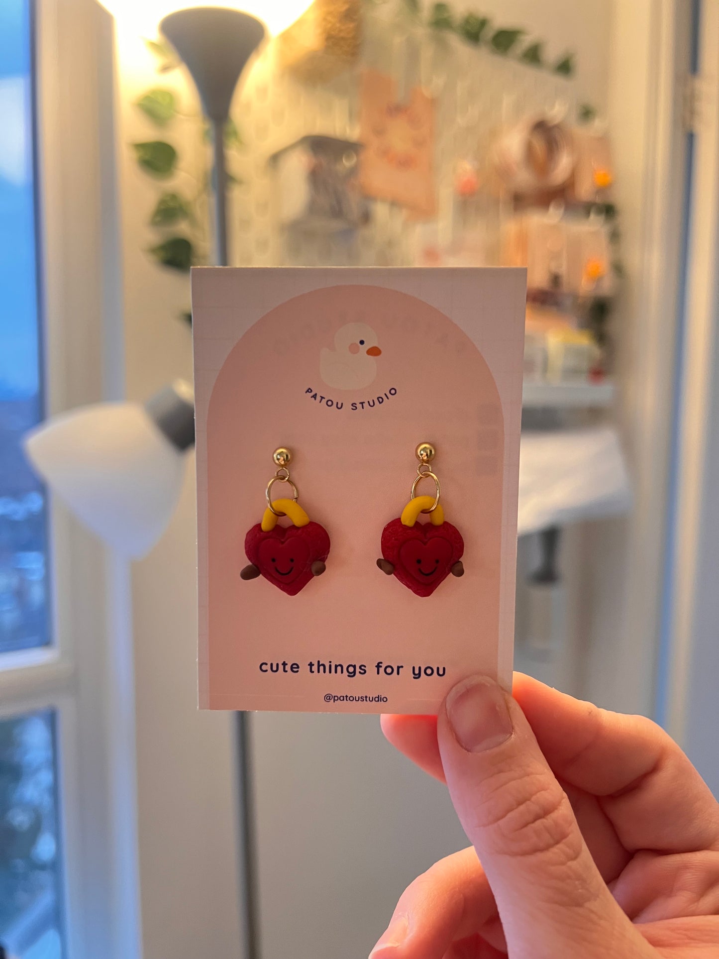 heart locker jelly inspired miniature ~ dangle earrings