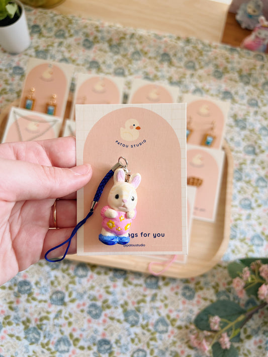 beige rabbit calico critter charm