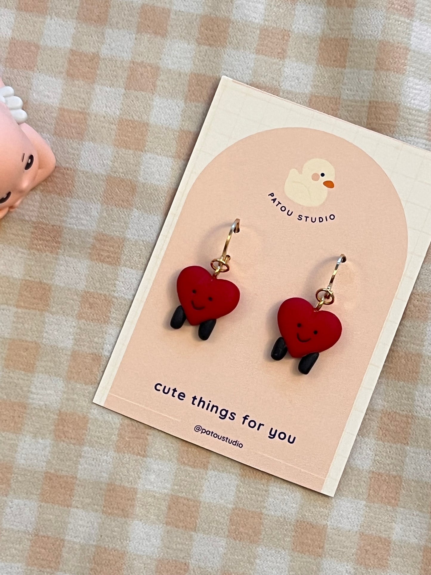 heart jelly inspired miniature ~ dangle earrings