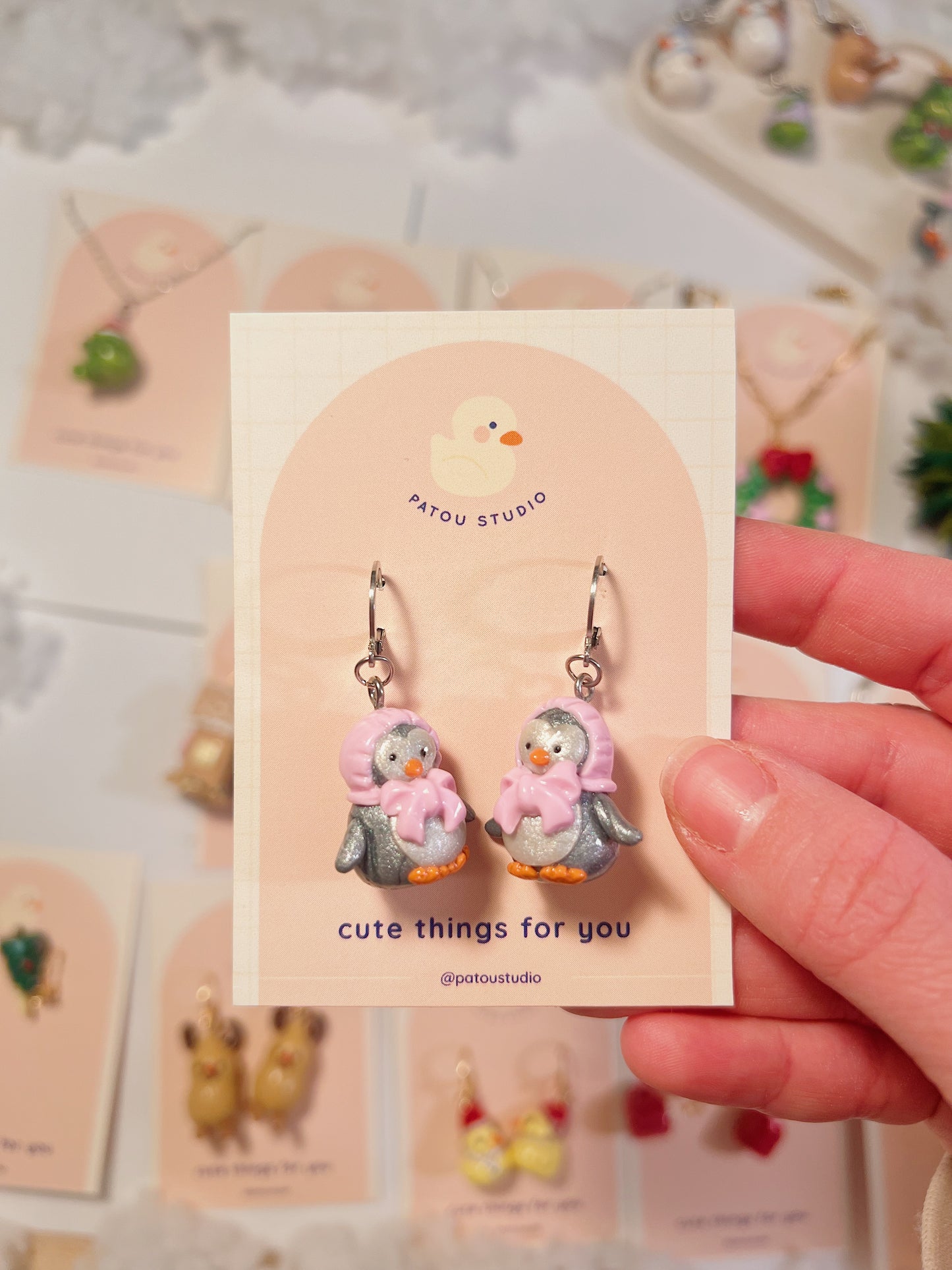gingerbread miniature dangle earrings | fake food, holidays, cookie, christmas tree