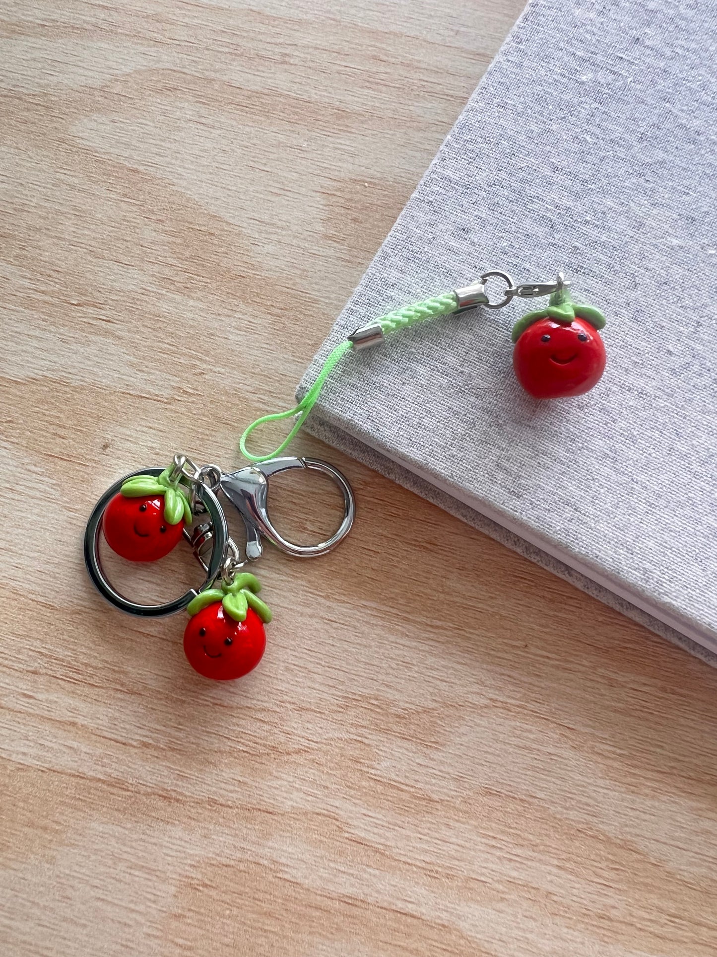 jellycat inspired tomatoes keychain