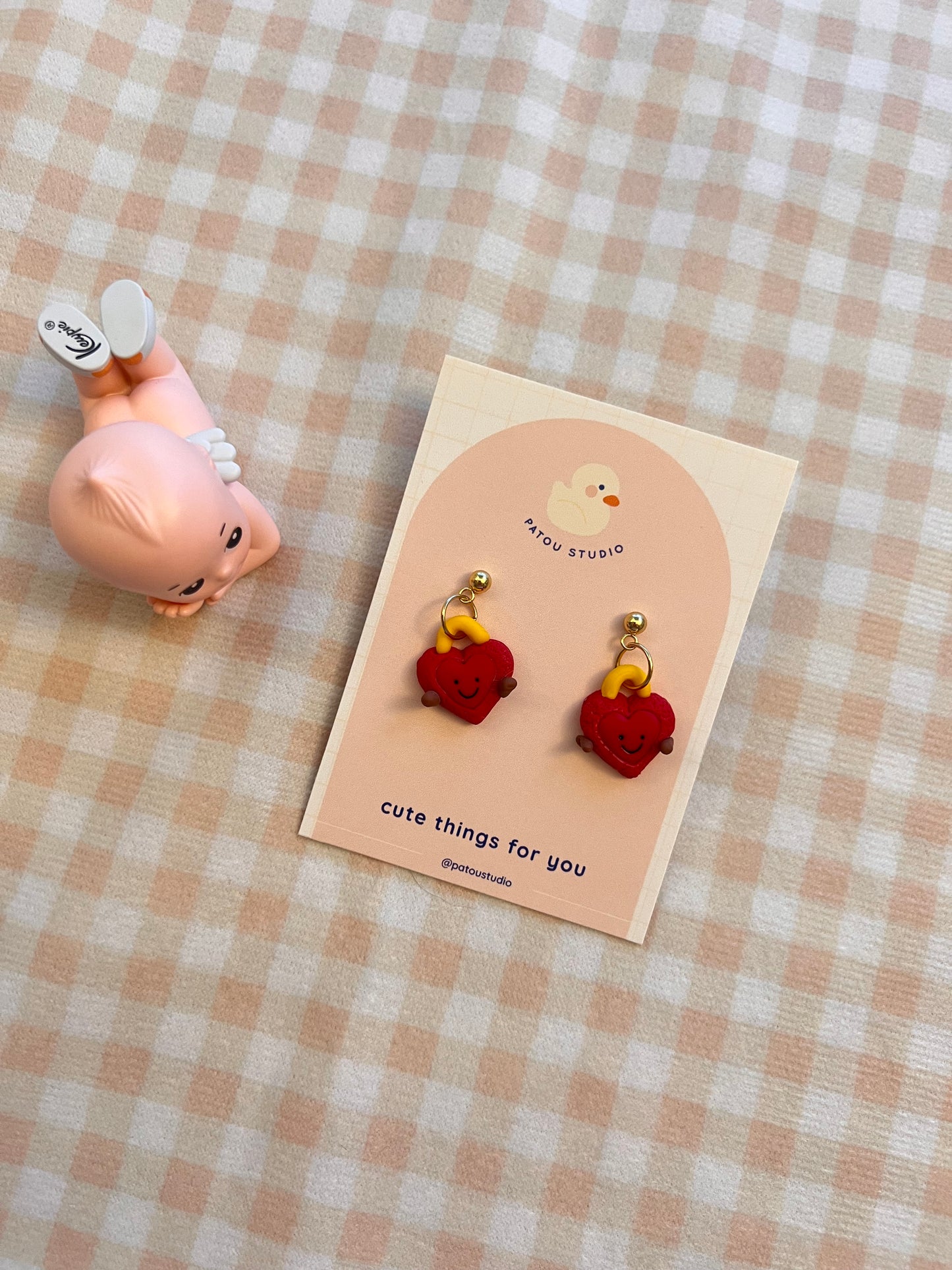 heart locker jelly inspired miniature ~ dangle earrings