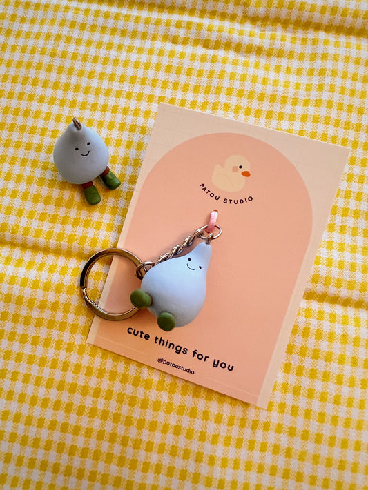 blue raindrop boots keychain
