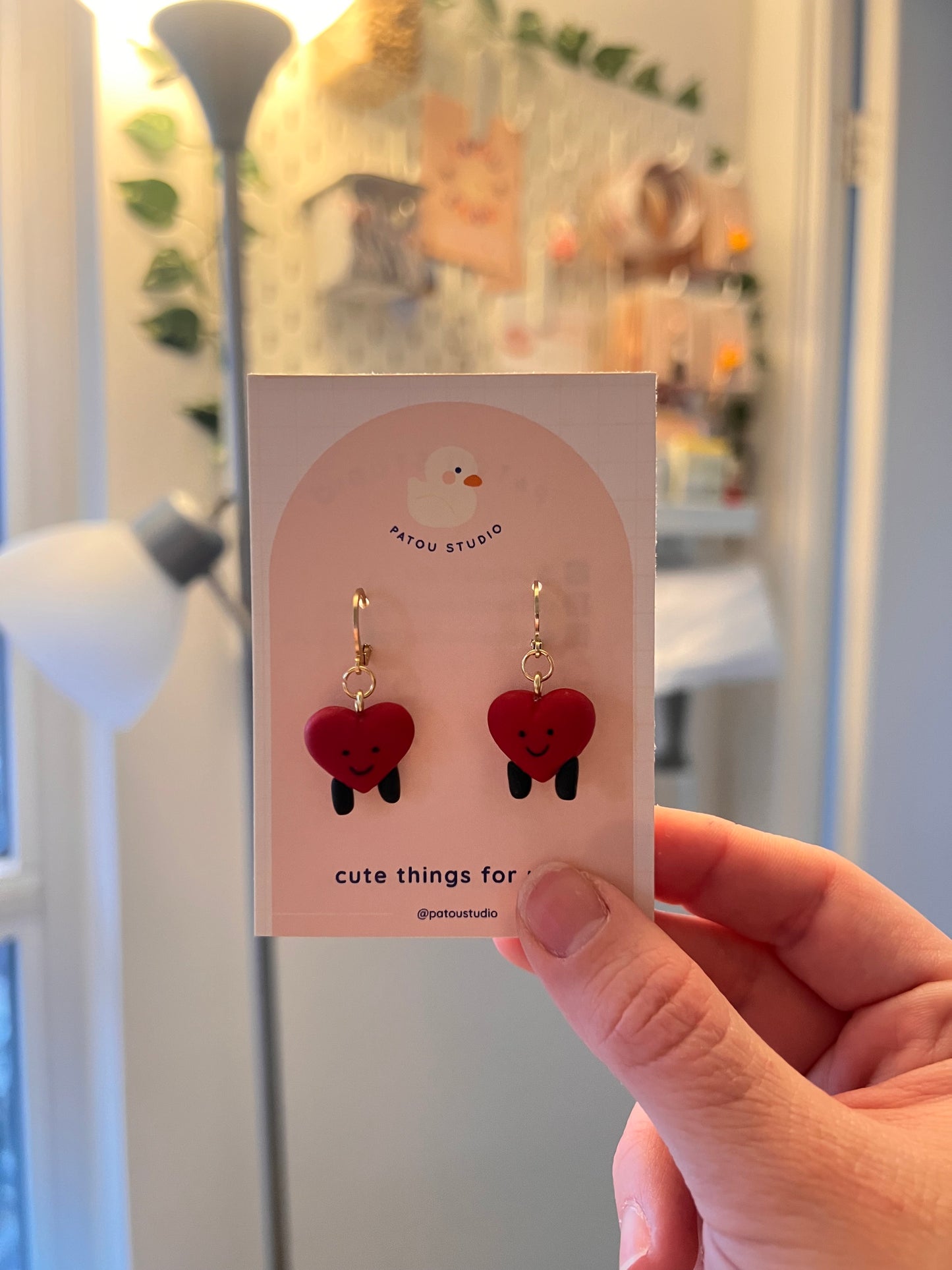 heart jelly inspired miniature ~ dangle earrings