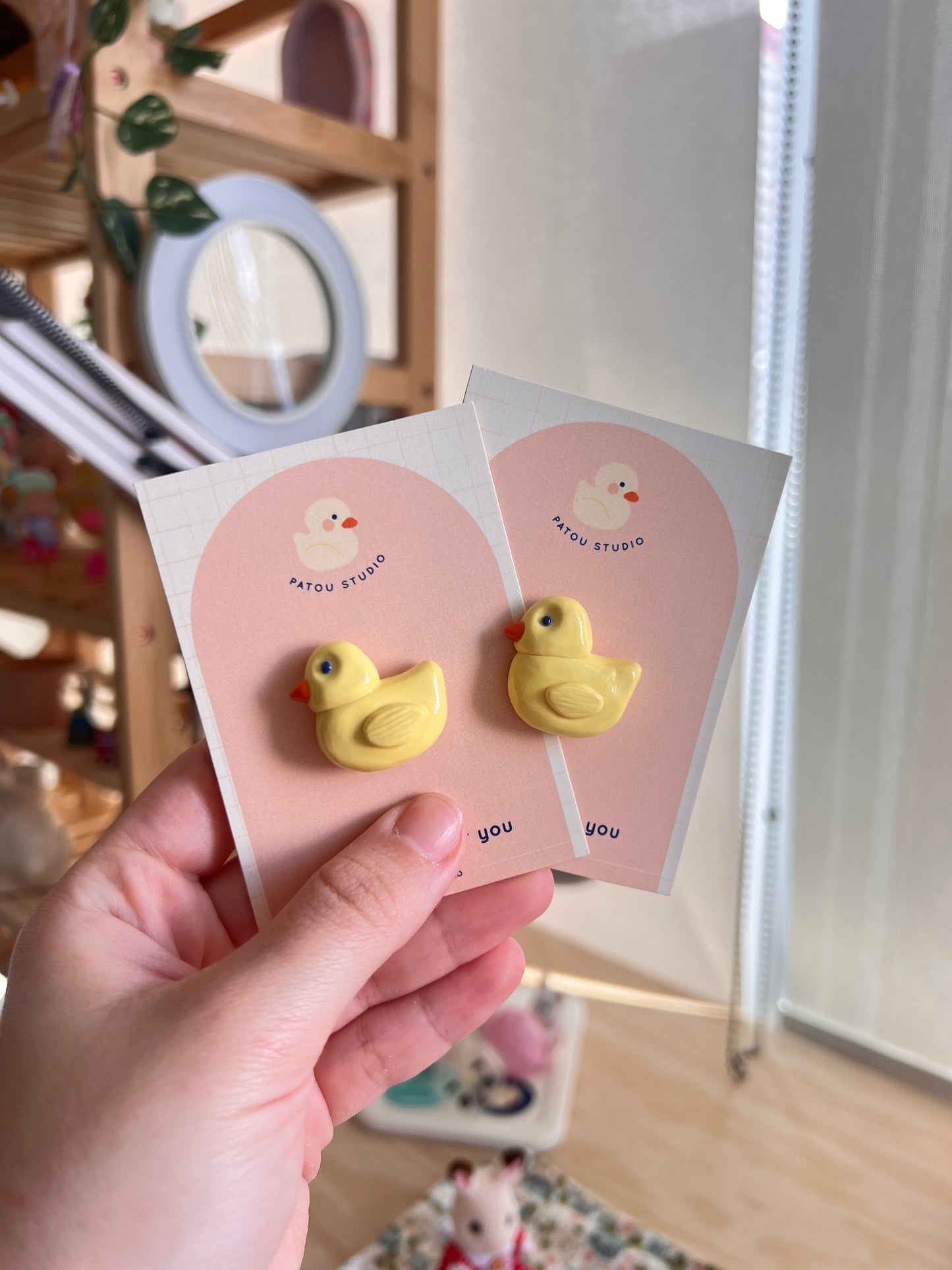 handmade patou duck magnet