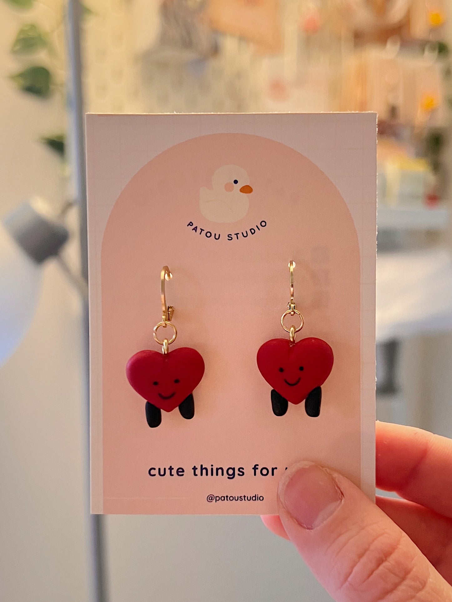 heart jelly inspired miniature ~ dangle earrings
