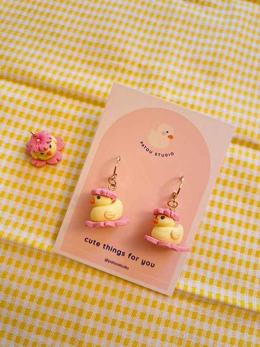 baby patou cherry blossom dangle earrings