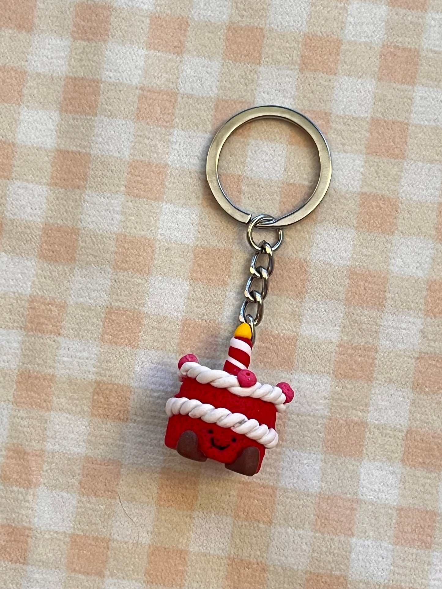 red velvet cake miniature ~ keychain charm ~ jelly inspired