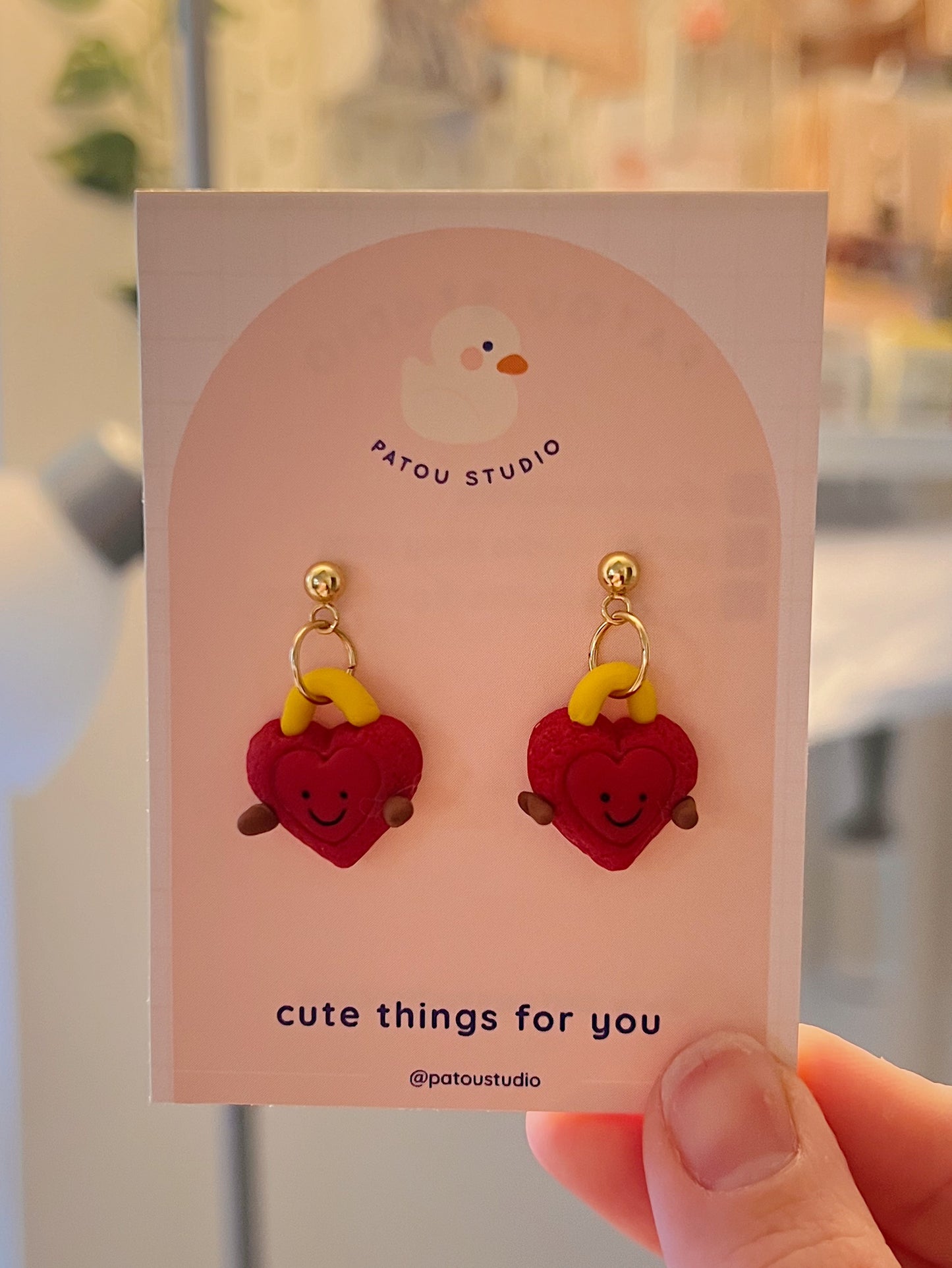 heart locker jelly inspired miniature ~ dangle earrings