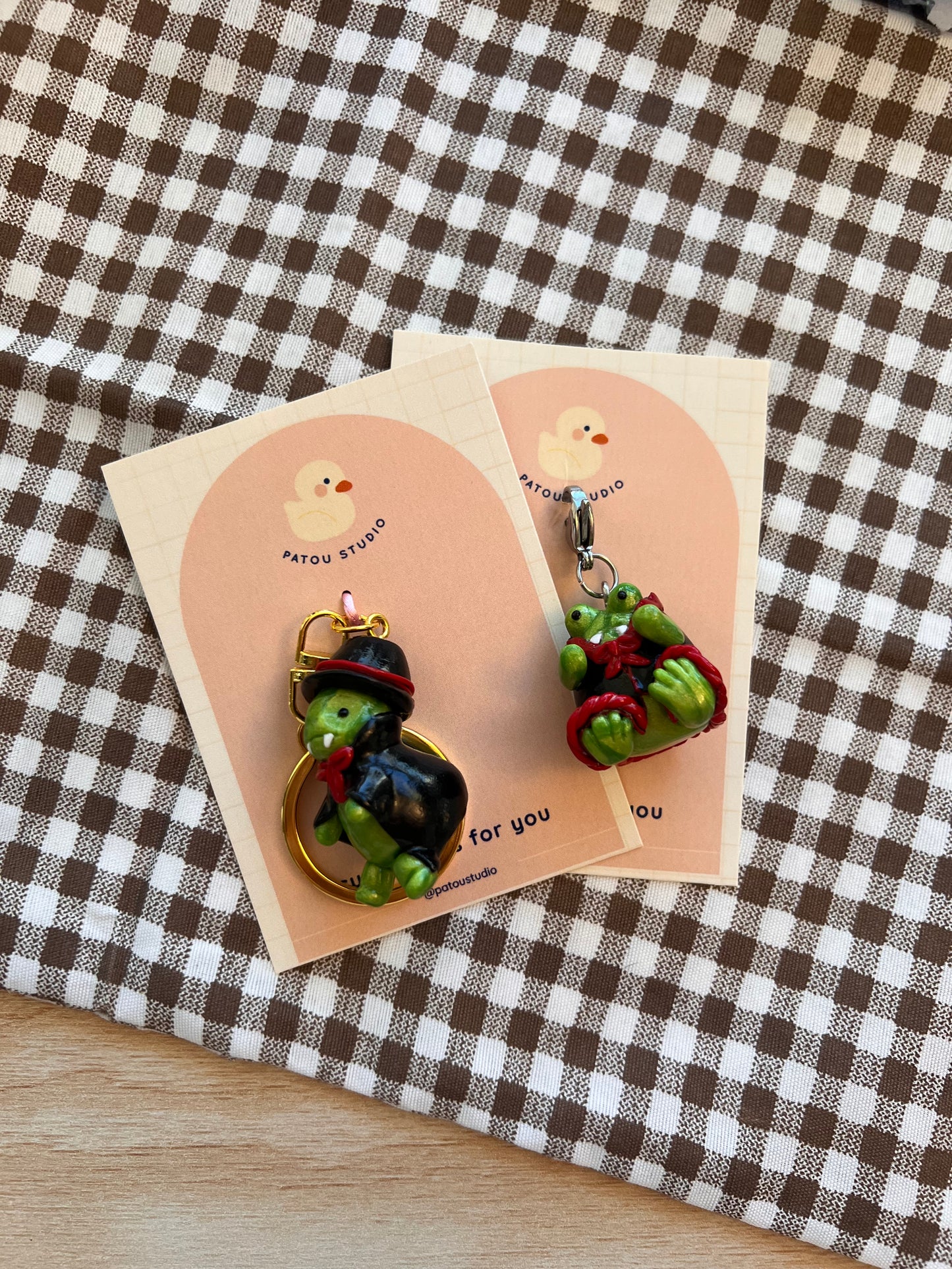 vampire frog costume handmade charms | jellycat halloween inspired
