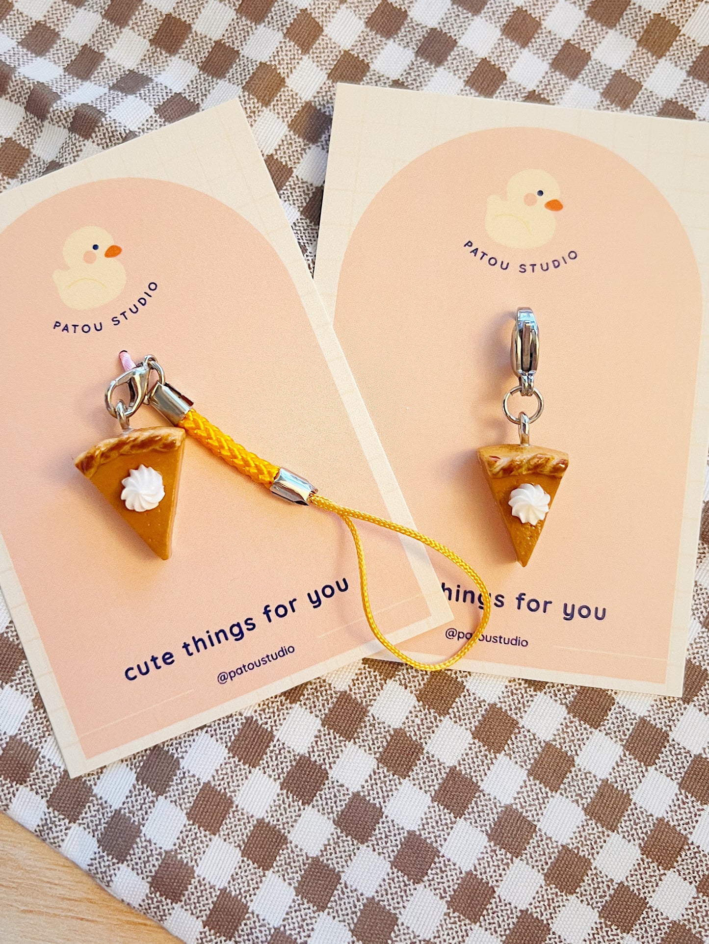pumpkin pie miniature handmade charms