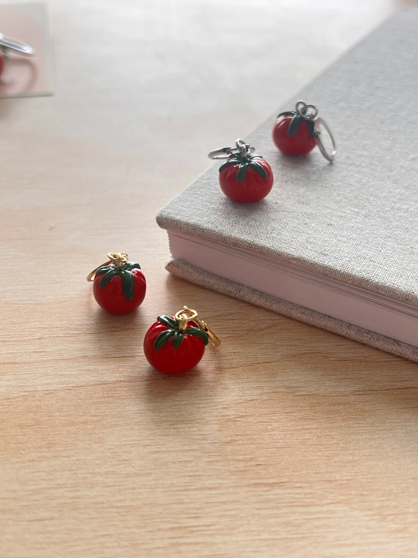 tiny tomatoes dangle earrings
