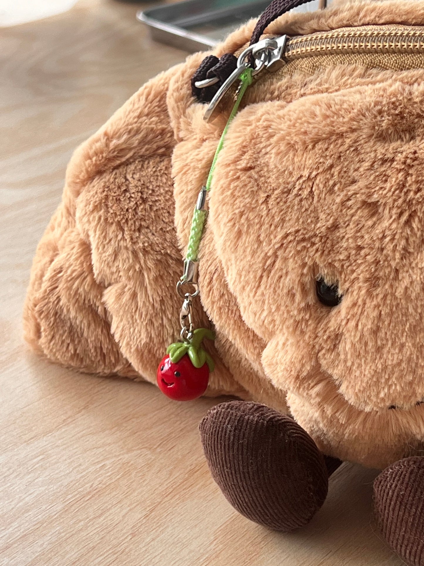 jellycat inspired tomatoes keychain