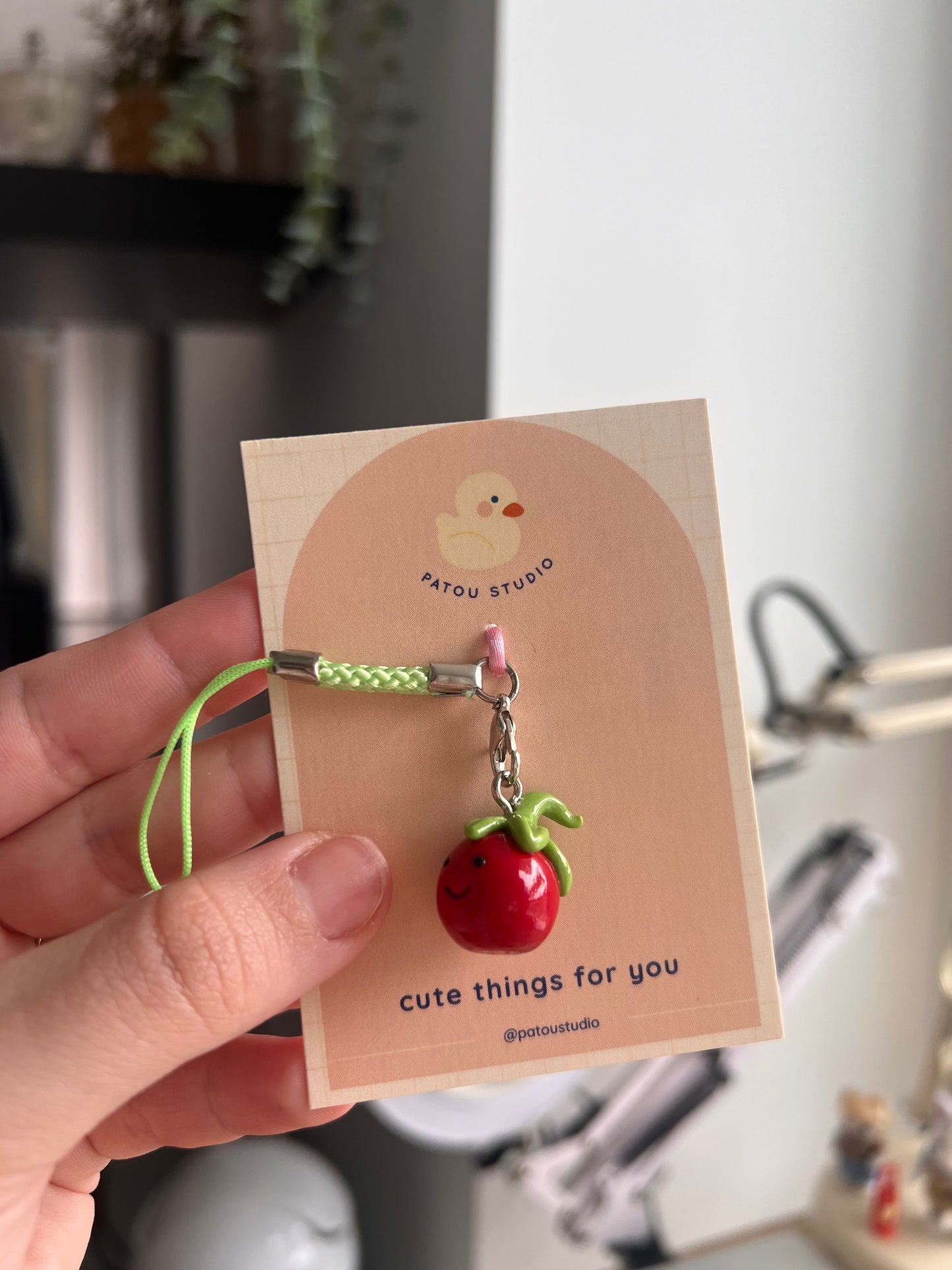 jellycat inspired tomatoes keychain