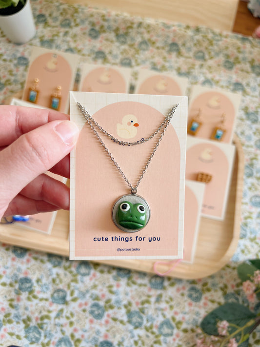 frog stainless steel necklace