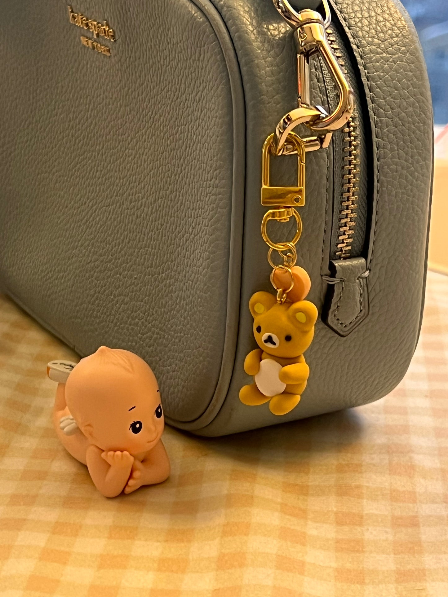cute bear heart ~ keychain charm ~ rilakkuma inspired