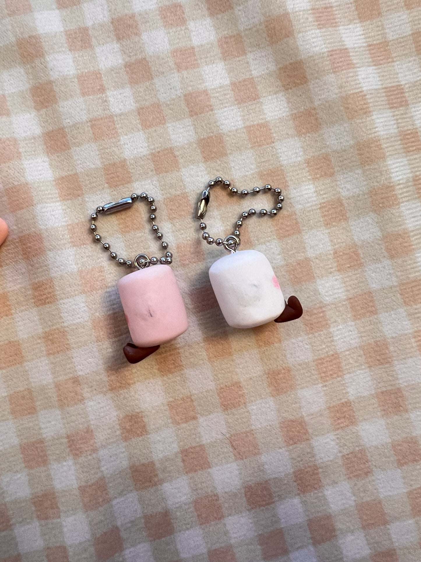 marshmallow miniature ~ keychain charm ~ jelly inspired