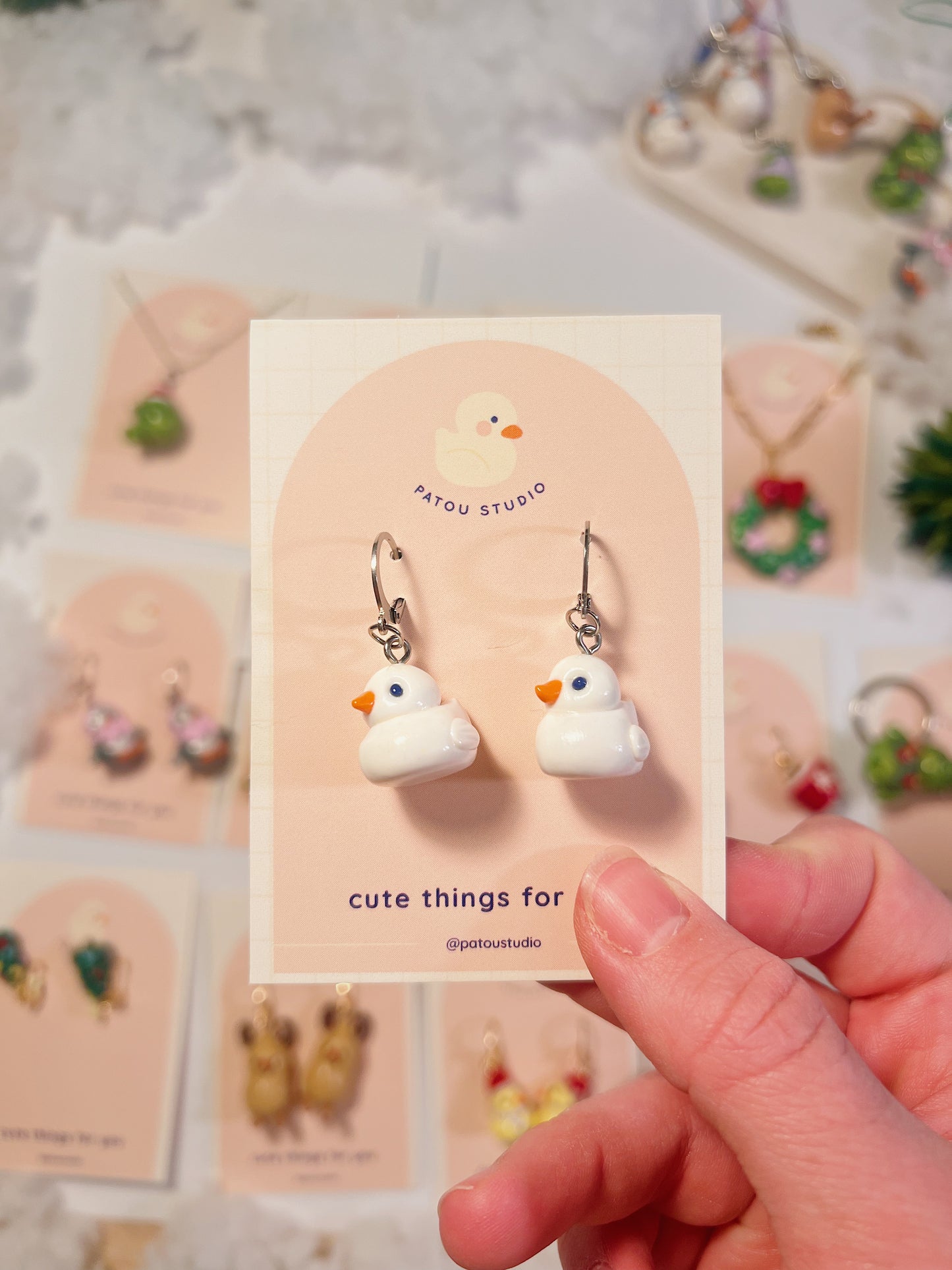 gingerbread miniature dangle earrings | fake food, holidays, cookie, christmas tree