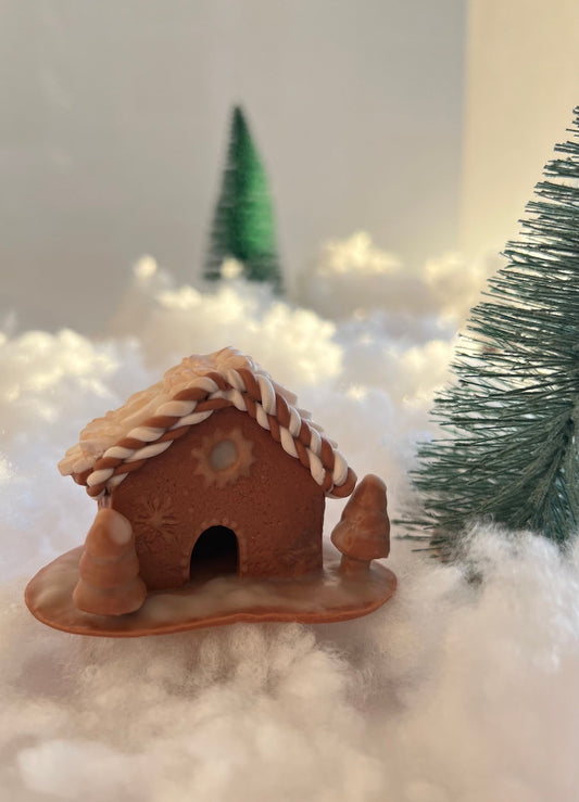 gingerbread house miniature 'white icing' food