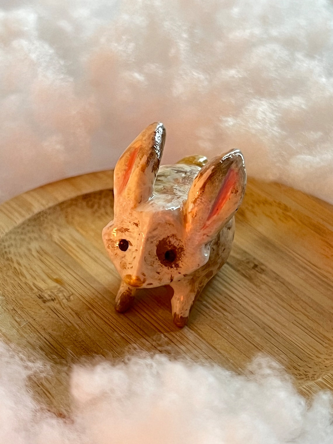 hand painted miniature rabbit