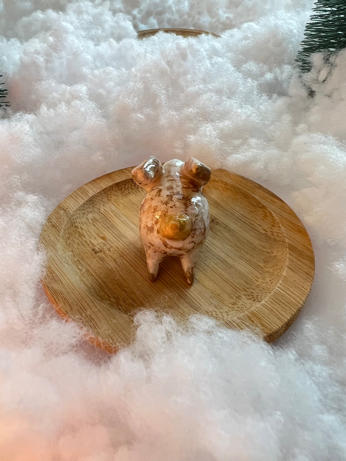 hand painted miniature rabbit