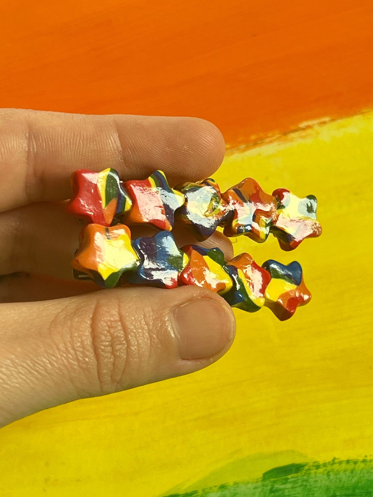 rainbow pride flag hair clips
