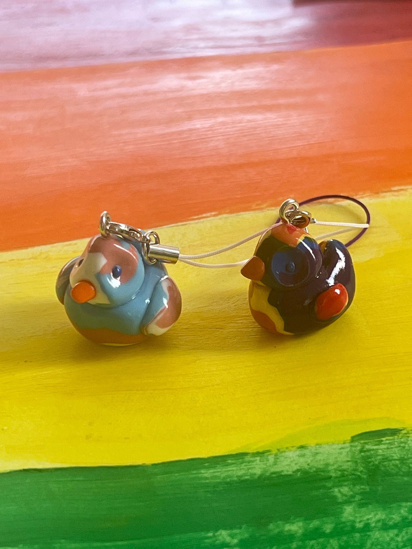 trans pride duck patou phone charm