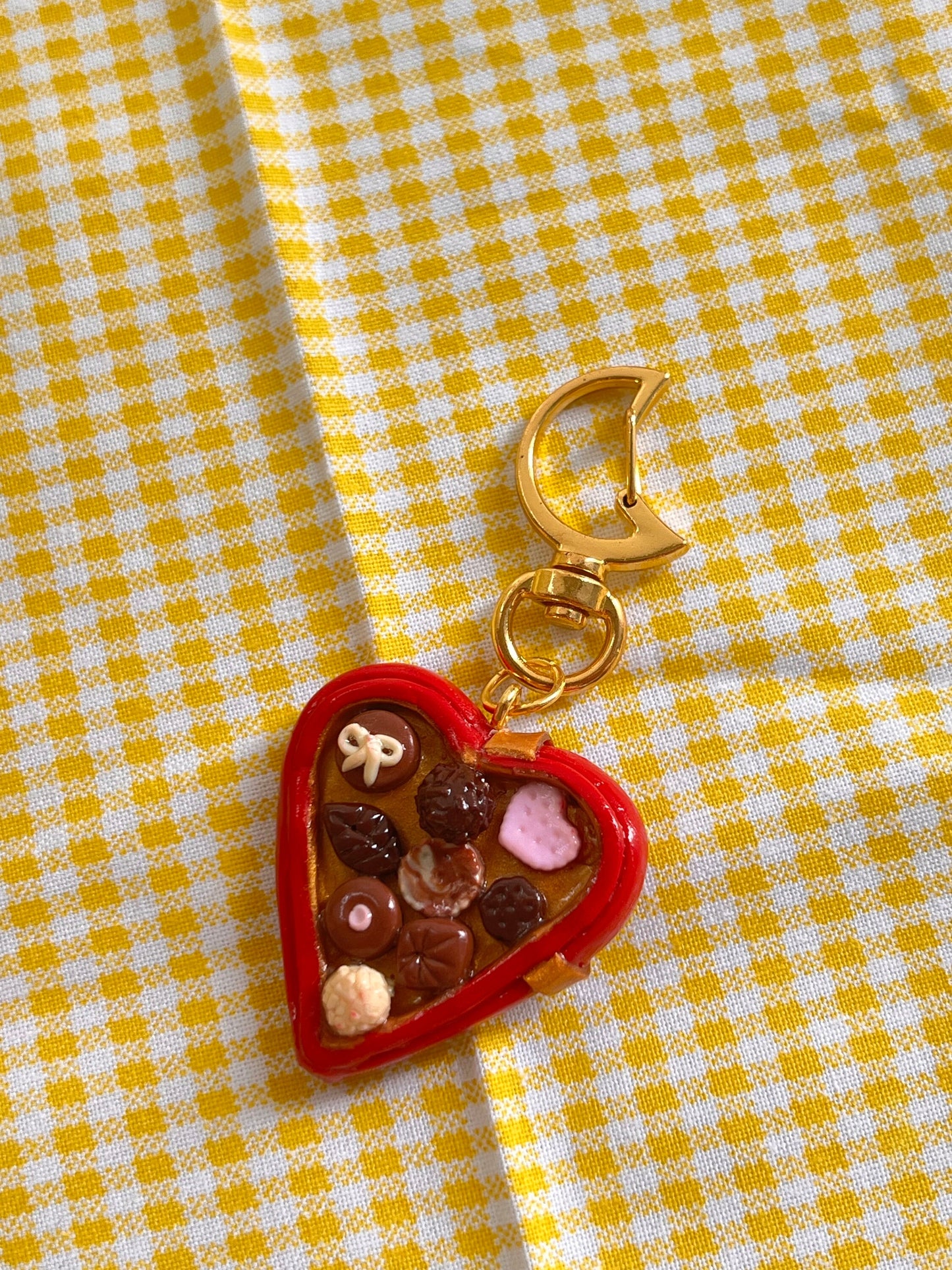 chocolate box bag charm or keychain