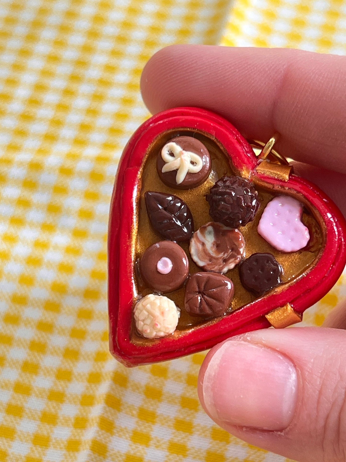 chocolate box bag charm or keychain
