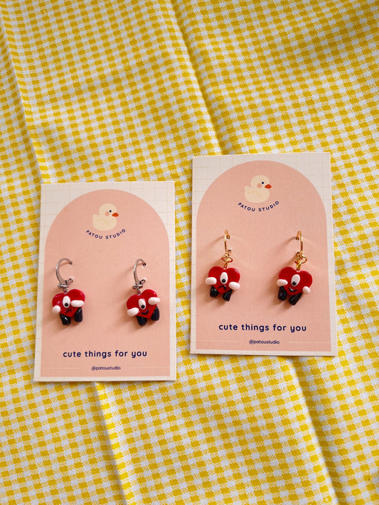 bad bunny hearts dangle earrings