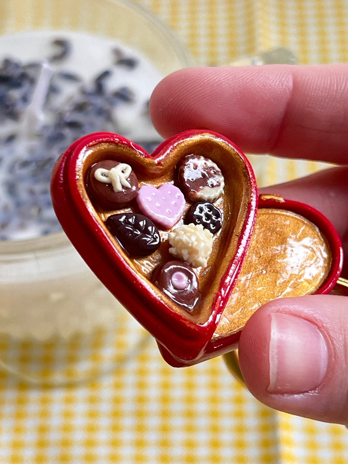 chocolate box bag charm or keychain
