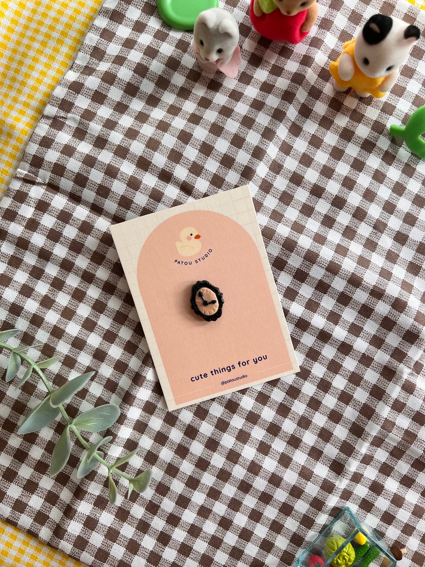 fake clock watch pin
